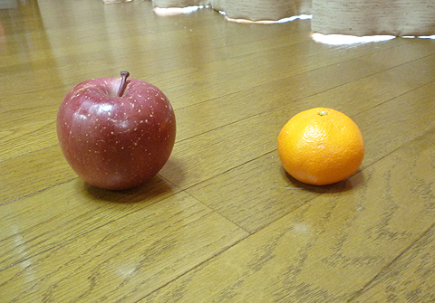 リンゴとみかん！